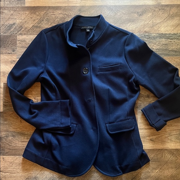Banana Republic Dark Blue Women's Blazer - Picture 2 of 6